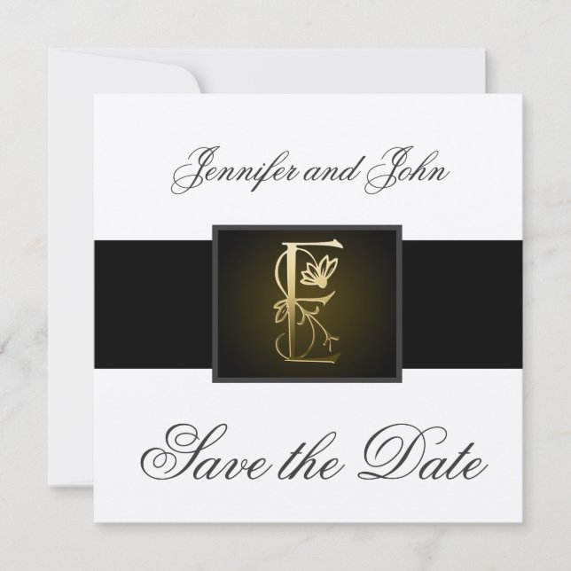Goldmedaille Save the Date Hochzeitsankündigung (Vorderseite)