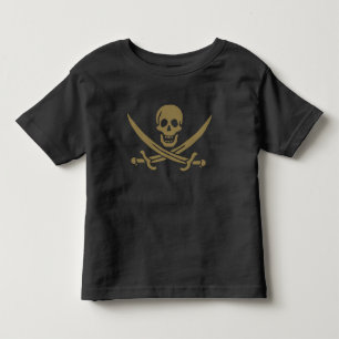 Goldmedaille & Schwerter Piratenflagge des Jacks C Kleinkind T-shirt