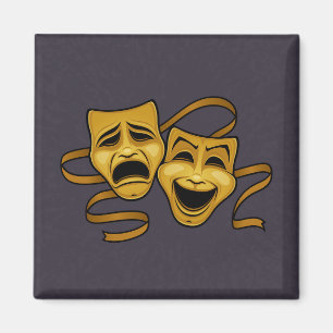 Goldmedaille und Masken des Tragedy Theaters Magnet