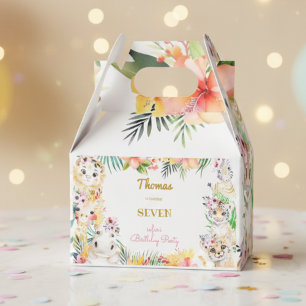 Goldmedaille Wildsafari Kindergeburtstag Geschenkschachtel