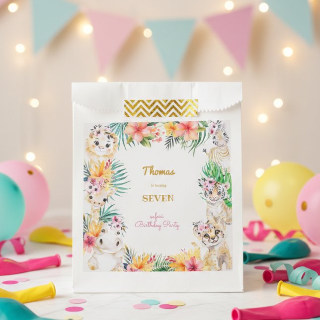 Goldmedaille Wildsafari Kindergeburtstag Geschenktütchen (Von Creator hochgeladen)