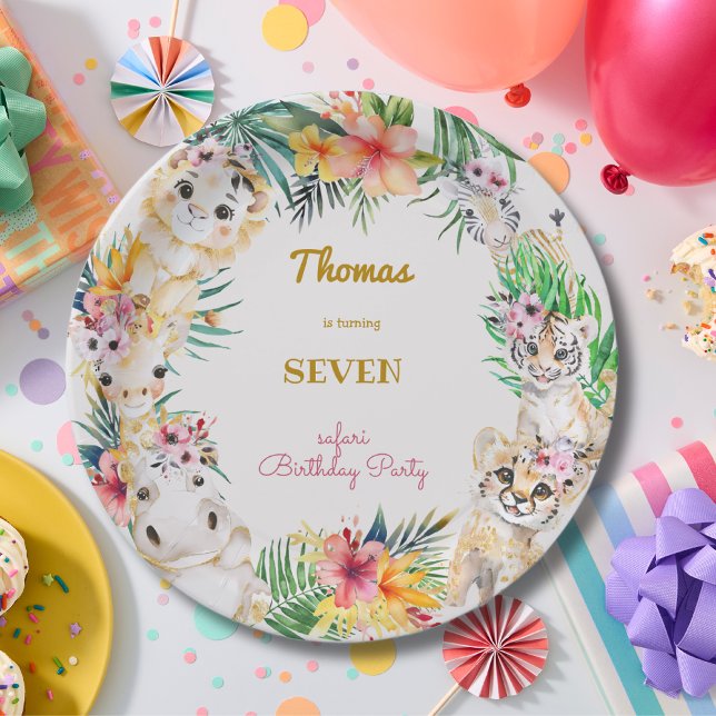 Goldmedaille Wildsafari Kindergeburtstag Pappteller (Von Creator hochgeladen)