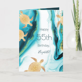 Goldmeerschildkröten, Aquamarin Tinte | Benutzerde Karte