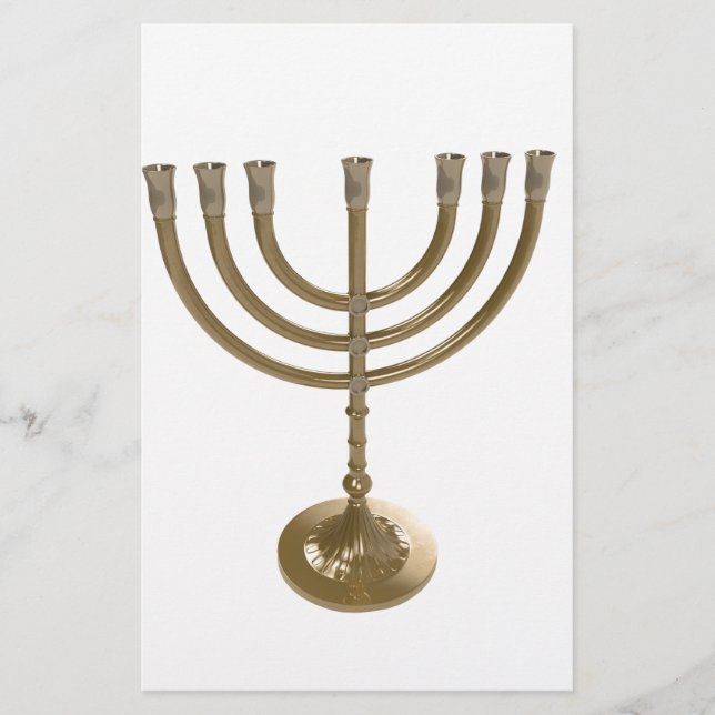 Goldmenorah Briefpapier (Vorderseite)