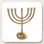 Goldmenorah Getränkeuntersetzer<br><div class="desc">Menora,  Channukah,  metallisch,  hannukah,  hebräisch,  Feiertage,  jew,  Juden,  Judentum,  menorah,  chanukah,  hannuka,  Channuka,  christmukah,  christmukkah,  christmukka,  Judaika Rabbi</div>