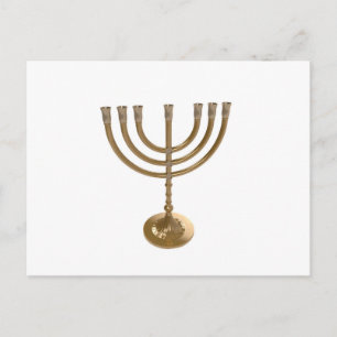 Goldmenorah Postkarte