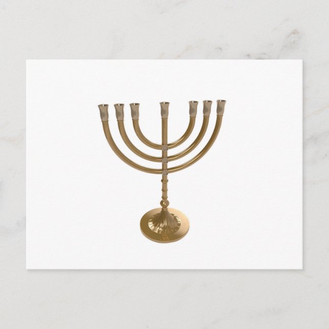 Goldmenorah Postkarte (Vorderseite)