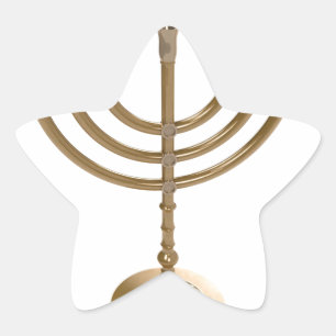Goldmenorah Stern-Aufkleber