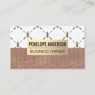 Goldmetall   Bohemisches Muster Visitenkarte