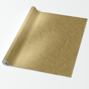 Goldmetall gebürsteter Hintergrund oder Textur abs Geschenkpapier