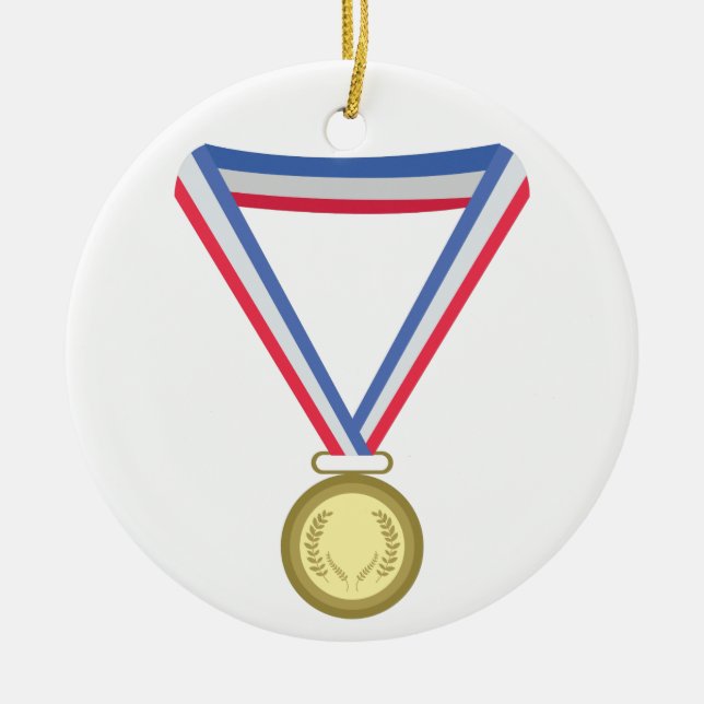 Goldmetall Keramik Ornament (Vorne)