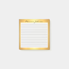 Goldmetall mit Zeilenhintergrund, kundenspezifisch Post-it Klebezettel