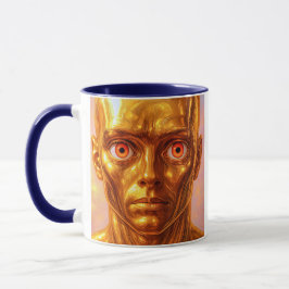Goldmetallandroid Tasse