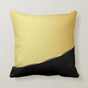 Goldmetallelegantes modernes Schwarzes Kissen