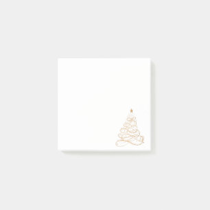 Goldmetallischer mit Filigran geschmückter Post-it Klebezettel