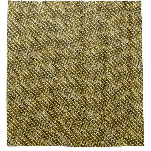 Goldmetallkettenhemd-metallische mittelalterliche duschvorhang (Vorderseite)