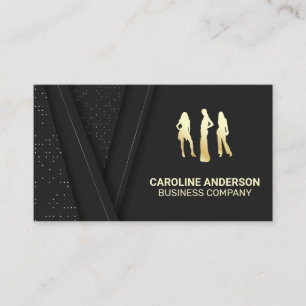 Goldmodelle Hintergrund der Black Luxury Visitenkarte