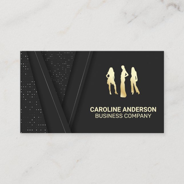 Goldmodelle | Hintergrund der Black Luxury Visitenkarte (Vorderseite)