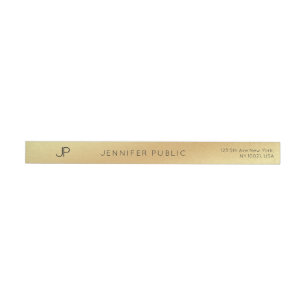 Goldmodernes elegantes Monogramm-Schablonen-Chic