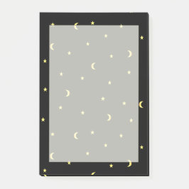 Goldmond und -sterne post-it klebezettel