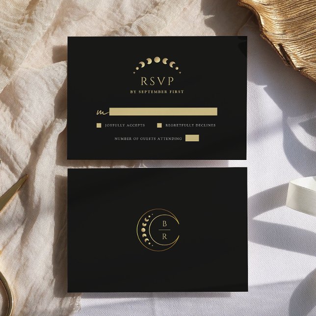 Goldmondhochzeit RSVP Karte (Von Creator hochgeladen)