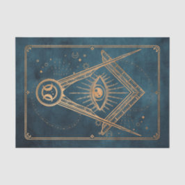 Goldmondstars alle sehen Augenalchemie-Blau des Ta Seidenpapier