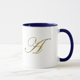 Goldmonogramm ein Kaffee-Tassen Tasse