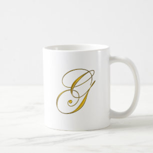 Goldmonogramm G Kaffeetasse