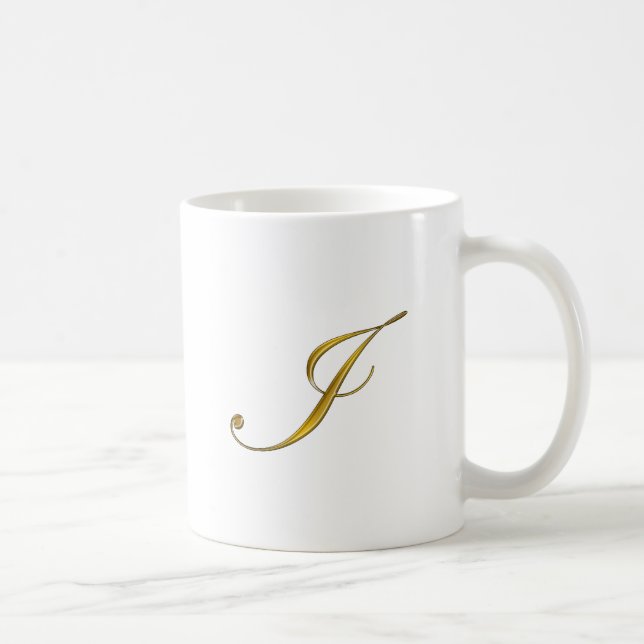 Goldmonogramm I Kaffeetasse (Rechts)