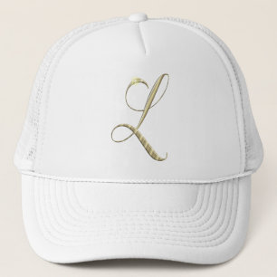 Goldmonogramm-Initiale L Truckerkappe