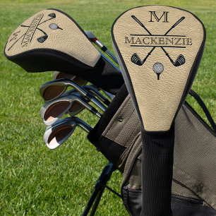 Goldmonogramm Initialen Name Golf Headcover