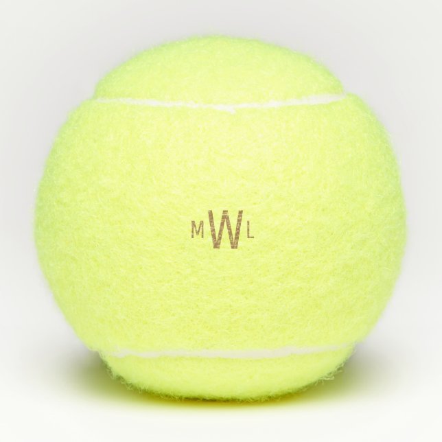 Goldmonogramm Tennisbälle (Vorderseite)