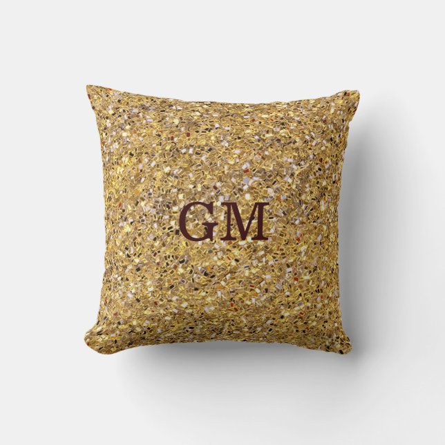 Goldmosaik Glitzer Sparkling Kissen (Vorderseite)