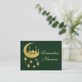 Goldmoschee auf dem Mond Eid Mubarak Card Mitteilungskarte