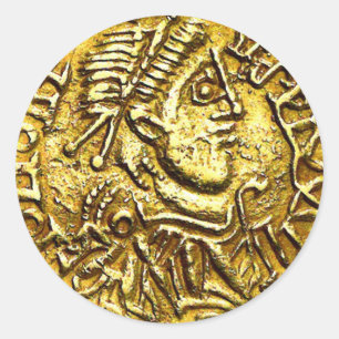 Goldmünze-Belohnungs-Aufkleber Runder Aufkleber