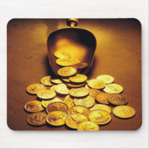 Goldmünze gießen mousepad