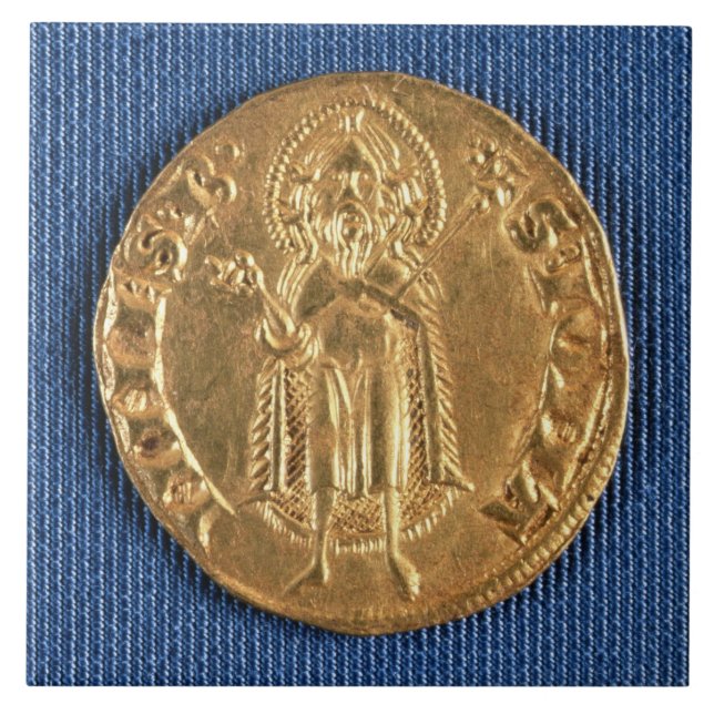 Goldmünze, mit Johannes der Baptist, 16. Fliese (Vorderseite)