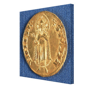 Goldmünze, mit Johannes der Baptist, 16. Leinwanddruck