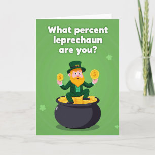Goldmünzen Leprechaun Fun-Karte Karte
