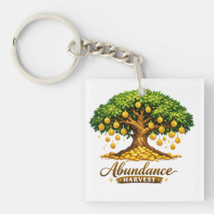 Goldmünzenbaum-Viereck-Schlüsselanhänger Schlüsselanhänger