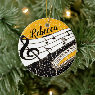 Goldmusik - personalisiert keramik ornament