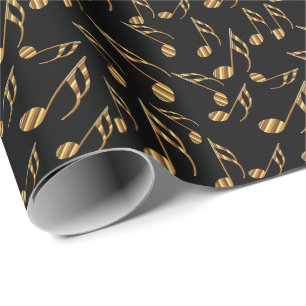GoldMusiknote Geschenkpapier