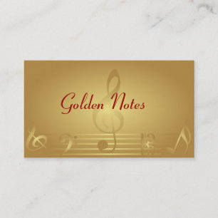 GoldMusiknoten-Geschäfts-Karten Visitenkarte