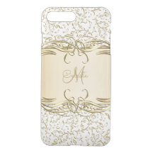 GoldMusiknoten-Monogramm iPhone 7 Fall