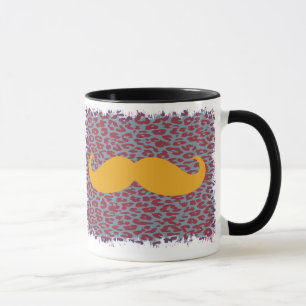 Goldmustasie auf Leopardendruck Tasse