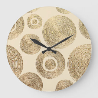 Goldmuster: glänzendes abstraktes Luxus-Design Große Wanduhr