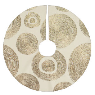 Goldmuster: glänzendes abstraktes Luxus-Design Polyester Weihnachtsbaumdecke