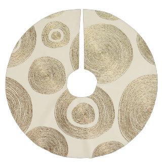 Goldmuster: glänzendes abstraktes Luxus-Design Polyester Weihnachtsbaumdecke