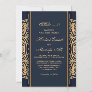 Goldmuster Nikah muslim Hochzeitseinladung Einladung