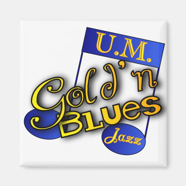 gold'n Blues Jazz-Logo-Magnet Magnet (Vorne)